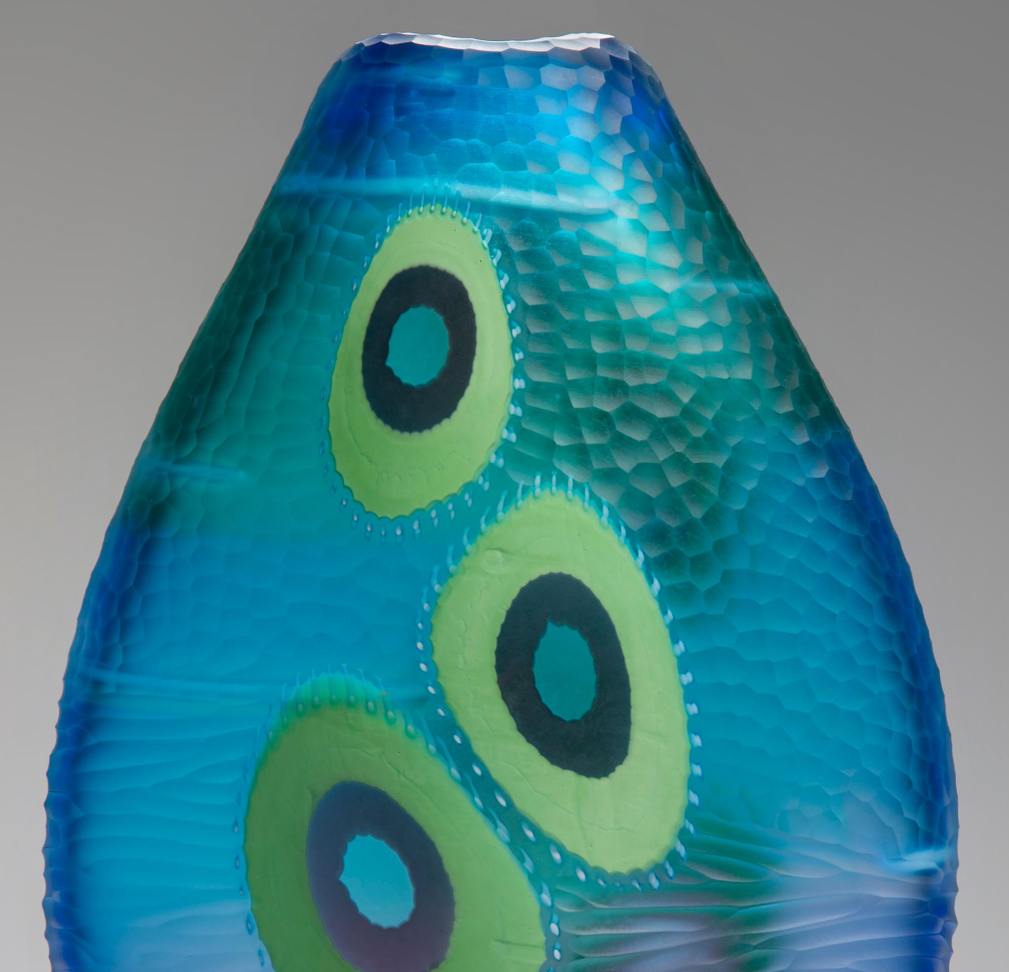 Evviva III, a mixed coloured sculptural glass vase by Marco & Mattia Salvadore In New Condition In London, GB