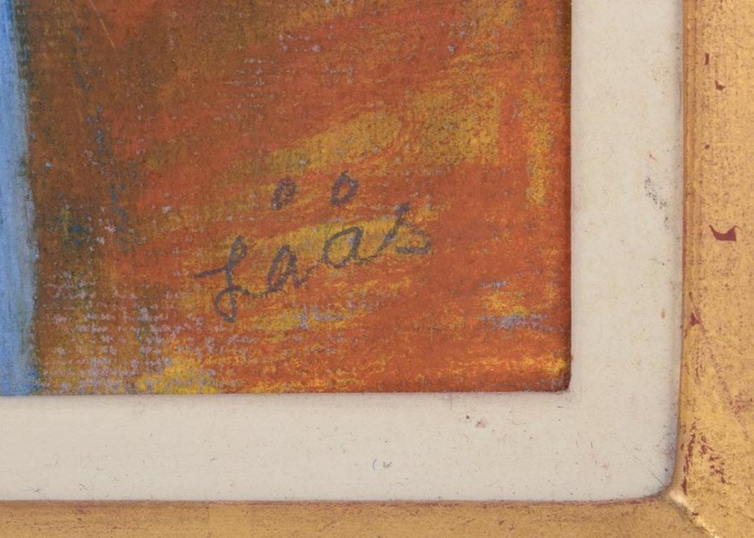 Evy Låås, artiste suédoise bien connue. Pastel sur papier. Intérieur du salon en vente 1