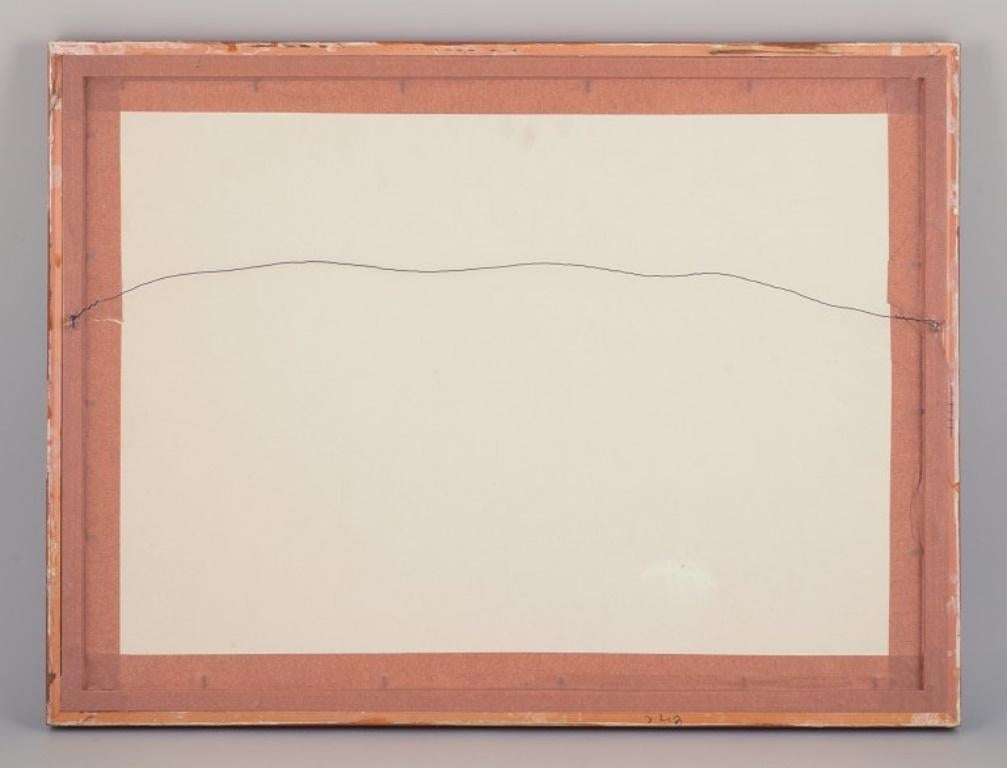 Evy Låås, artiste suédoise bien connue. Pastel sur papier. Intérieur du salon en vente 3