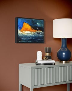 The Lone, Abstract Expressionist Painting, Oil on Canvas, Framed