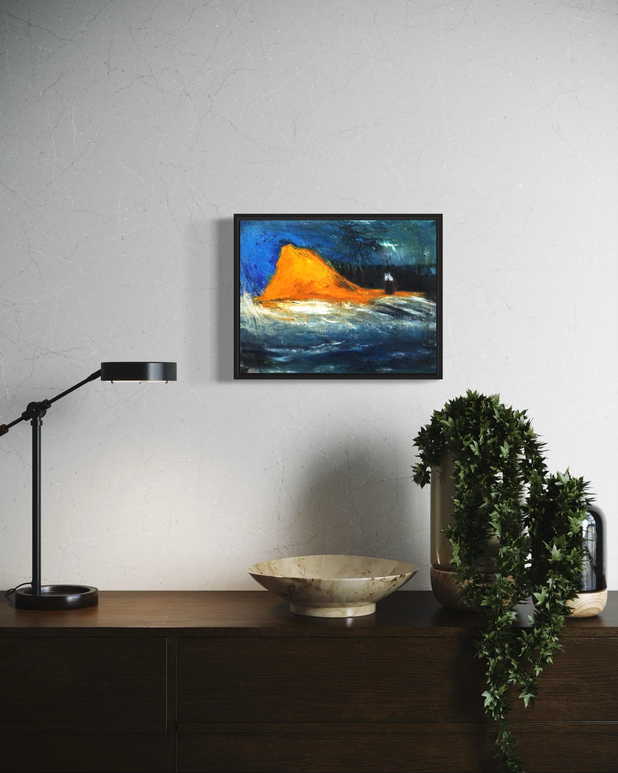 Il Solitario - Painting Espressionismo astratto di Evy Olsen Halvorsen 
