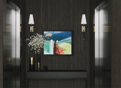 Baratro, Pittura astratta, Olio su tela di cotone, Nuovo, 20x24