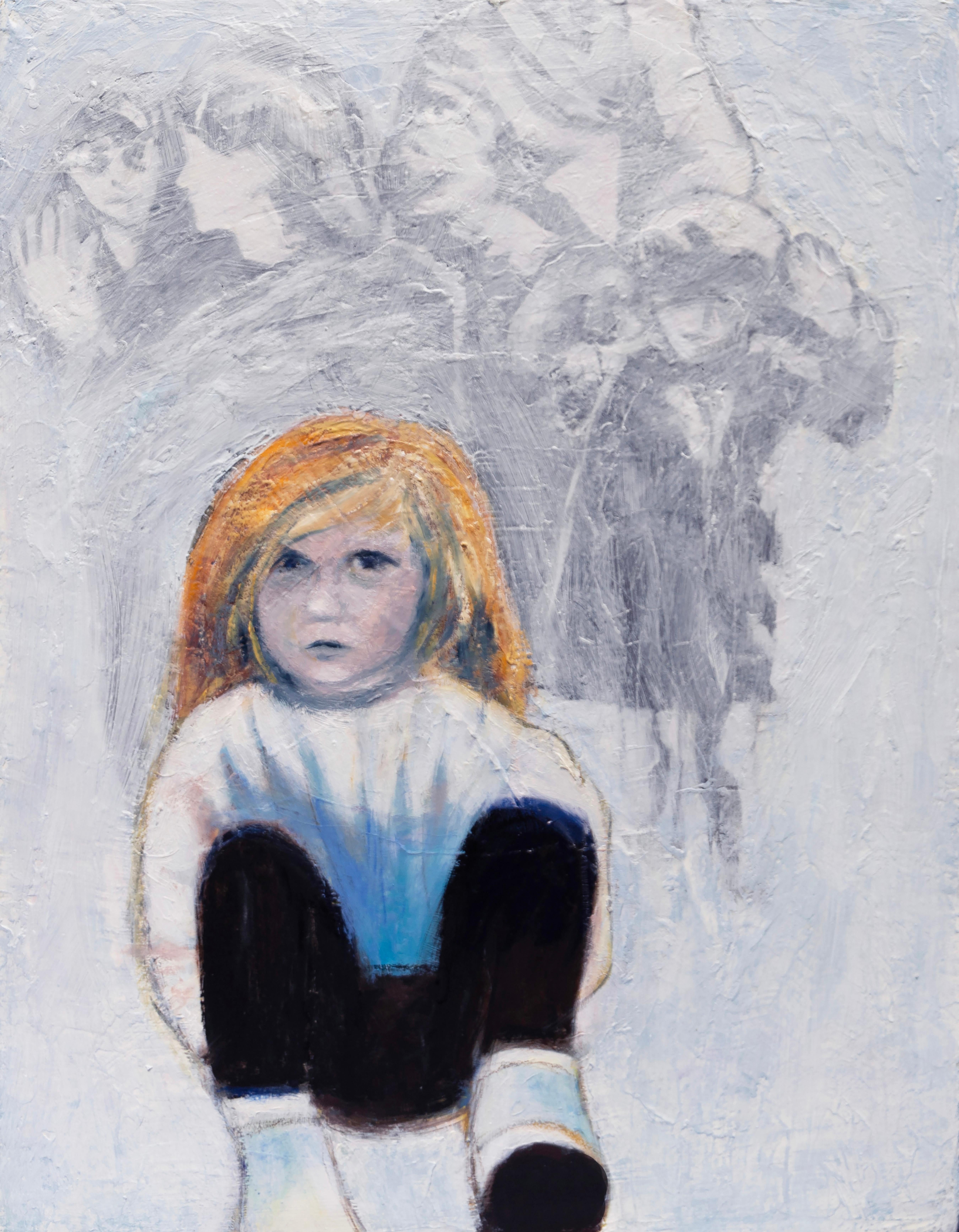 Figurative Painting Evy Olsen Halvorsen - Je ne comprends pas.