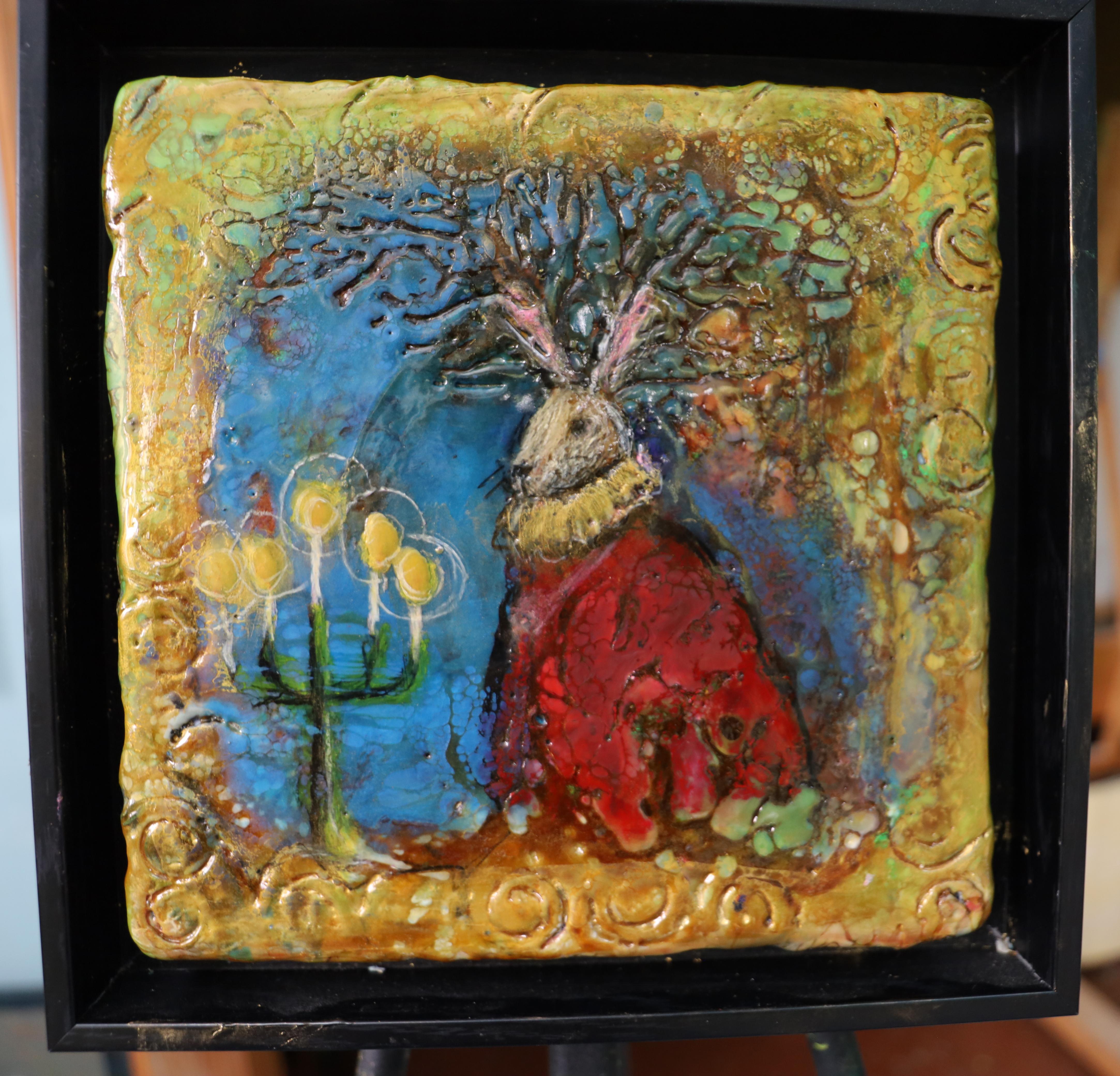 El Rey del Bosque - Painting de Evy Olsen Halvorsen