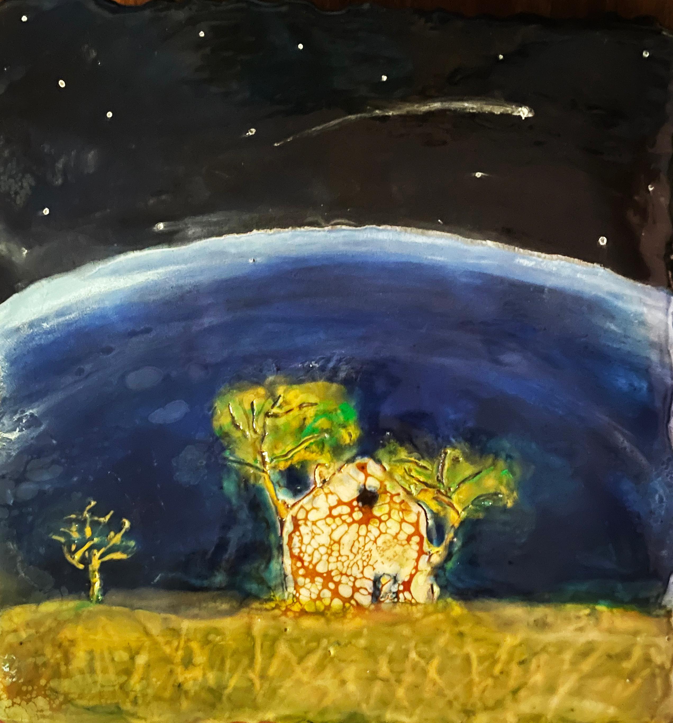 Landscape Painting de Evy Olsen Halvorsen - La última casa