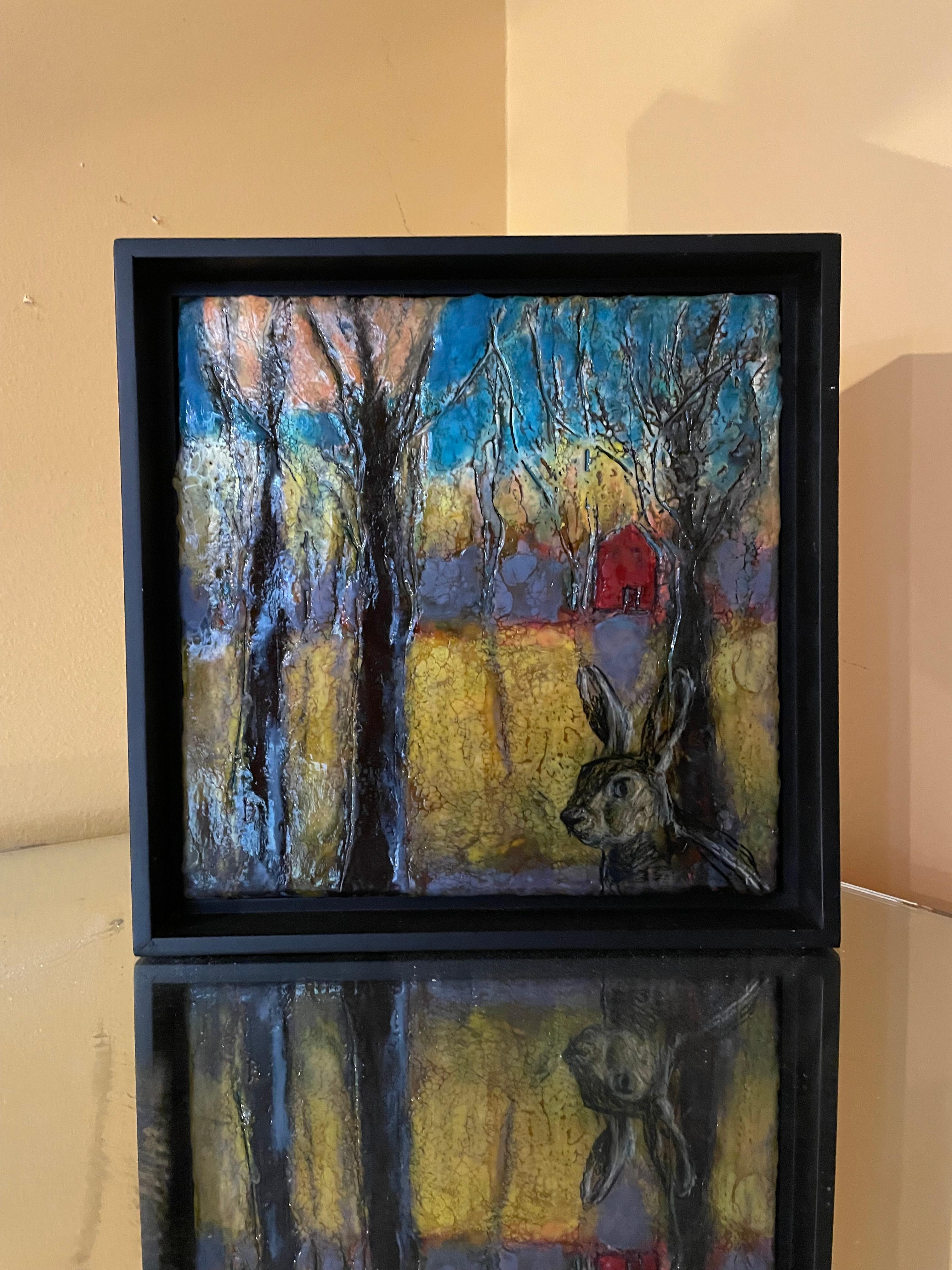 La Casa Roja/observación - Painting Impresionista de Evy Olsen Halvorsen