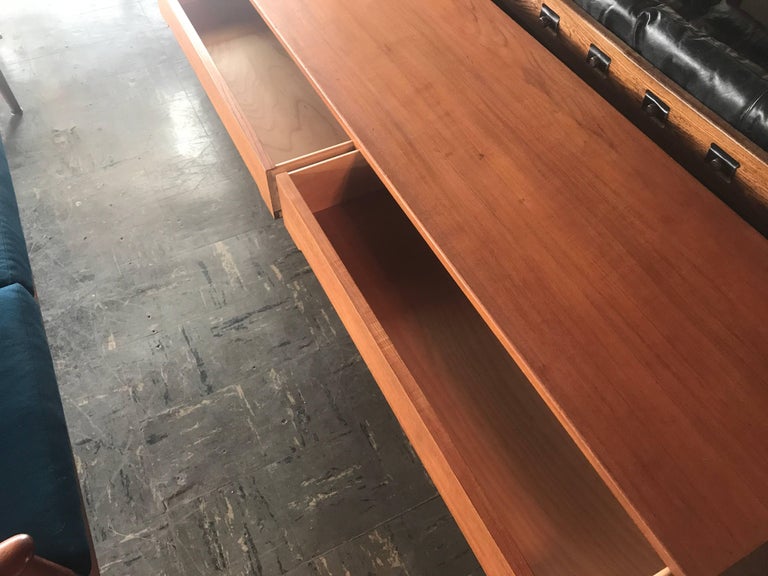 E.W. Bach Teak Extra Long NineDrawer Dresser Credenza Made in Denmark