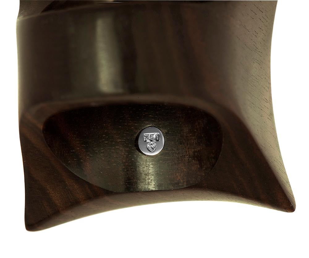 Contemporary E.W. Schreiber 16.0 Carat Citrine Ebony Wood Gold Ring For Sale