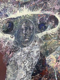 Ewa Adamowicz, Komposition mit fossilen Formen und Zentaur, Paris 1989