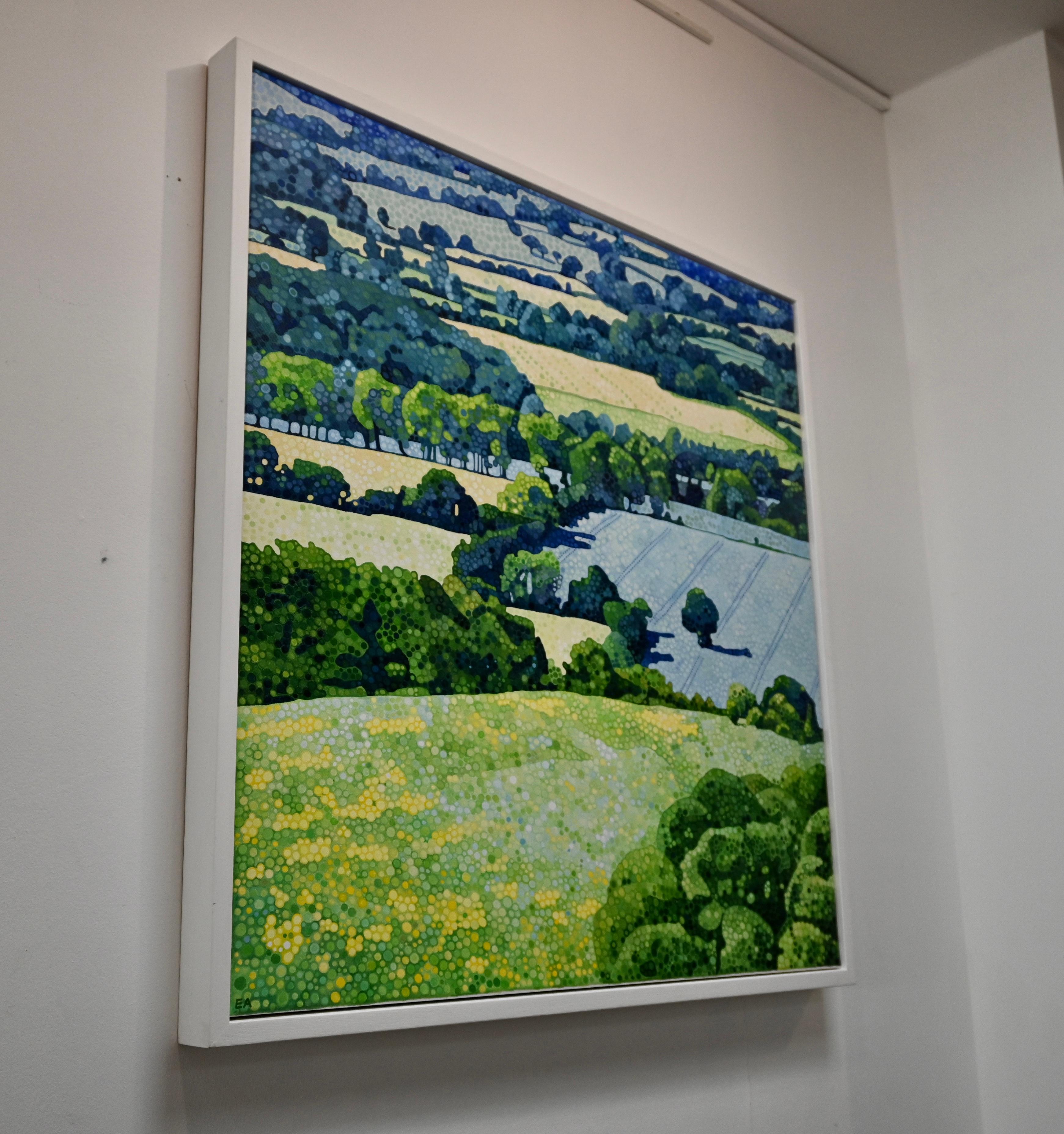 Summer Fields and Meadows by Ewa Adams - contemporary rural meadow landscape For Sale 1