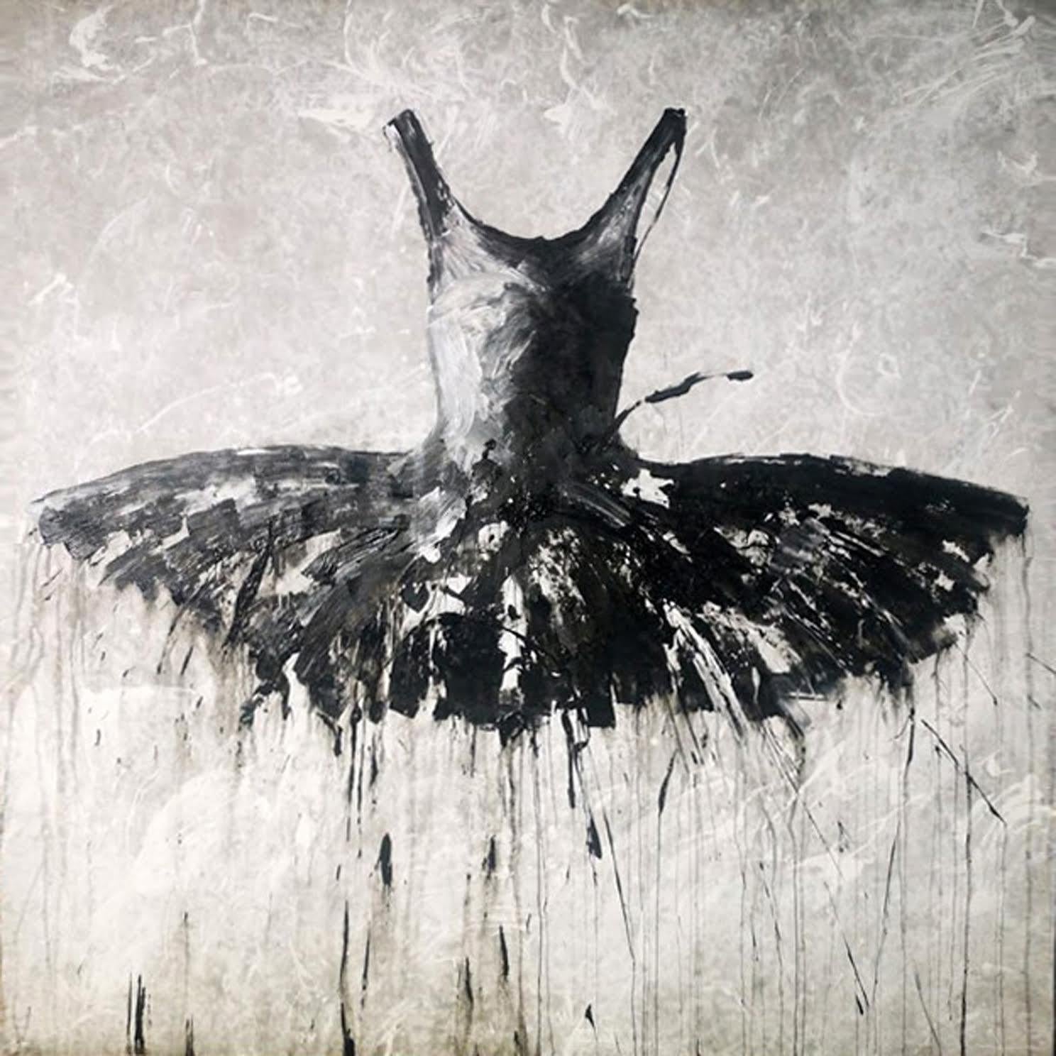 Black Dress - Painting by Ewa Bathelier