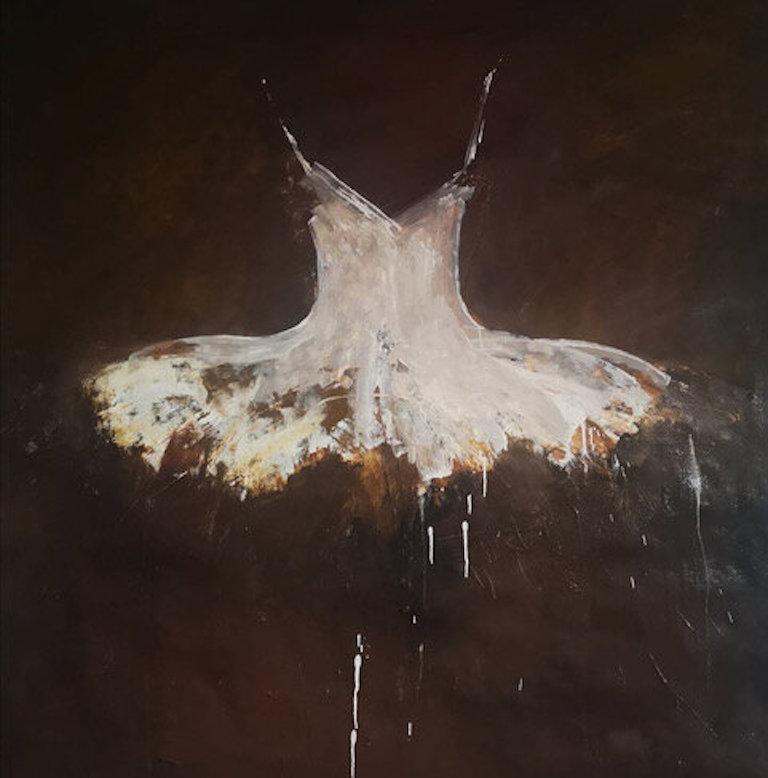 Abstract Painting Ewa Bathelier - Tutu en velours chaud, 2020 Acrylique sur tissu 160 x 160 cm