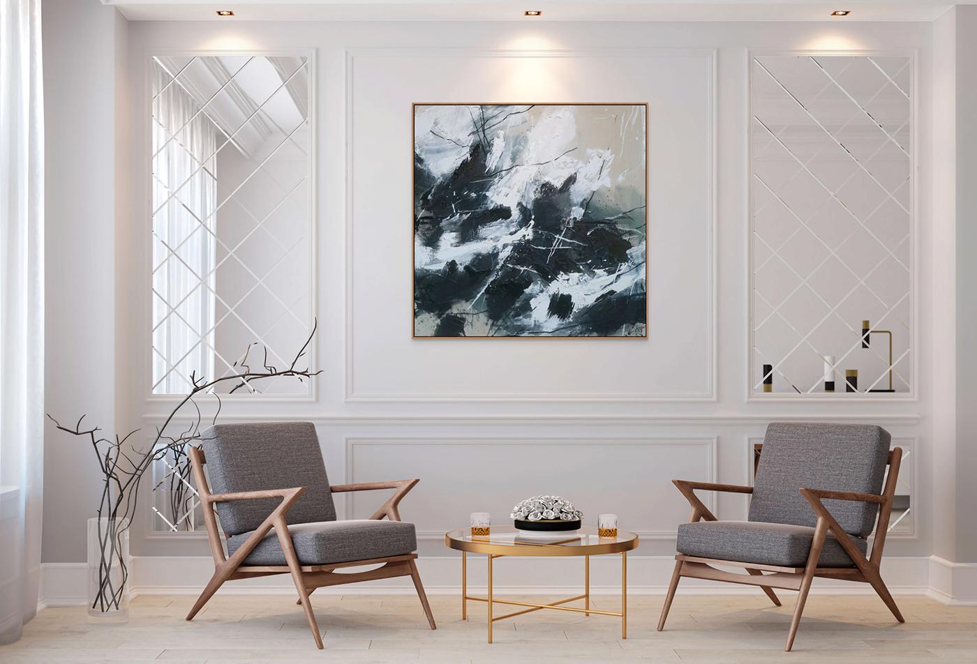 Verborgene Gefühle (Abstrakte Malerei) – Painting von Ewa Matyja