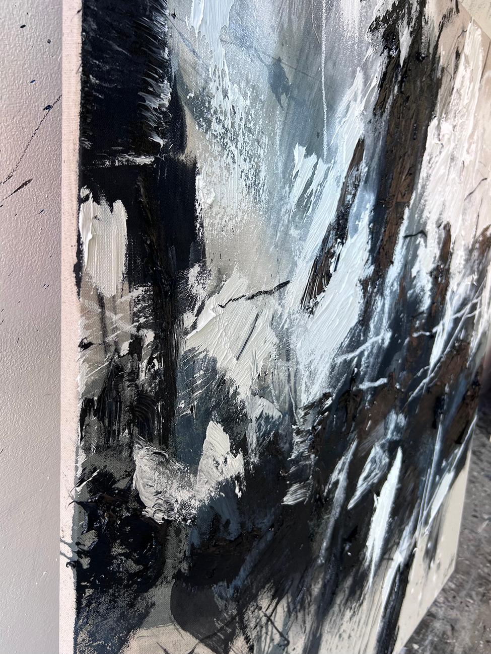Verdad secreta (Pintura abstracta) - Abstract Painting Gris de Ewa Matyja