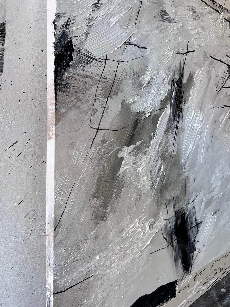 Fiducia (Pittura astratta) - Abstract Painting Grigio di Ewa Matyja
