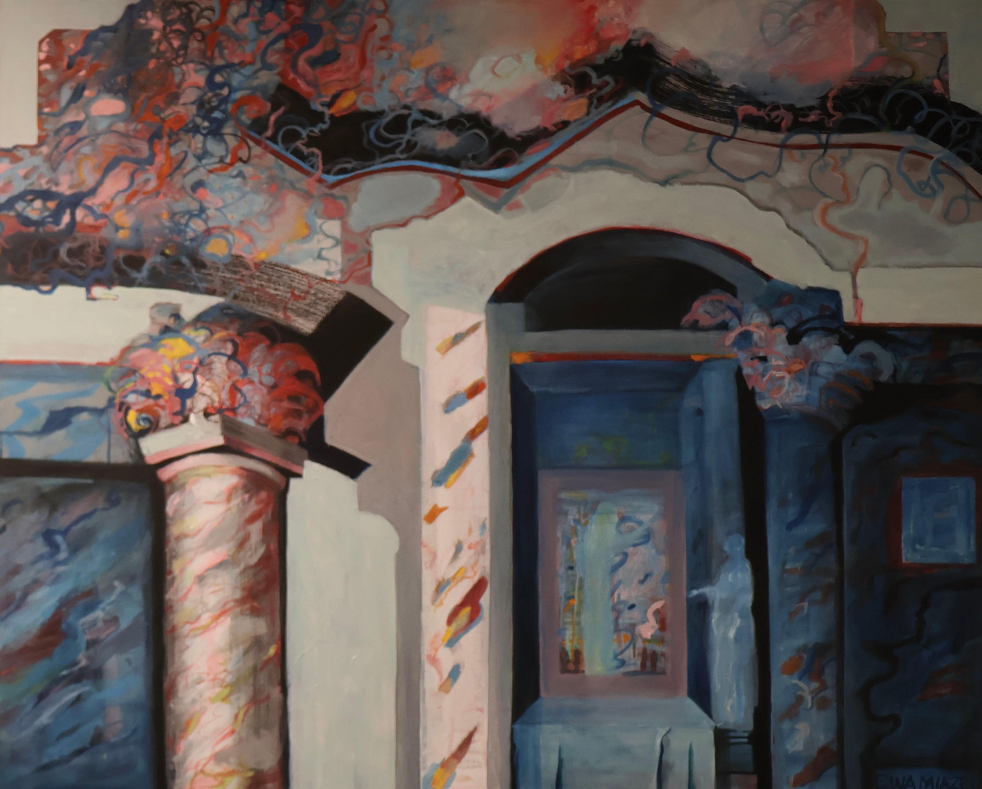 „Barockes Interieur – Tempel in Vilnius“ von Ewa Miazek-Mioduszewska, Acryl; 2020