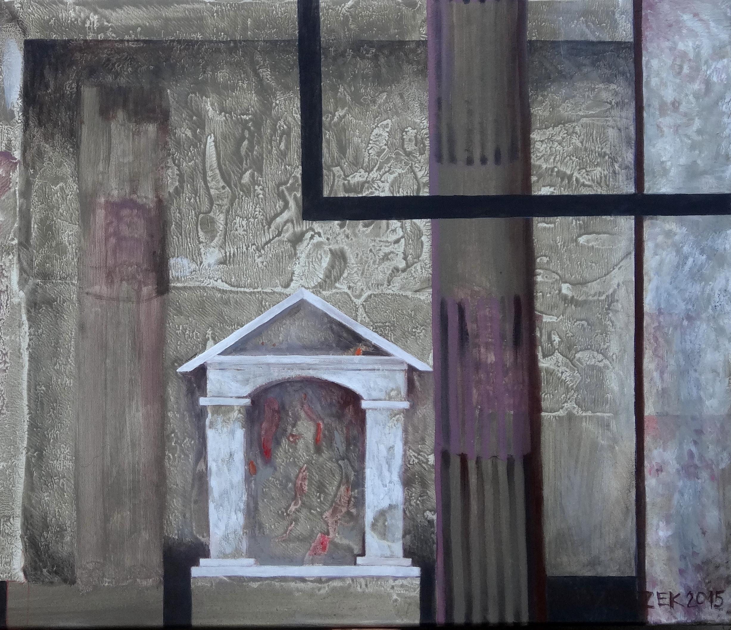 „Pompeii XII“, von Ewa Miazek-Mioduszewska, Gemälde Acryl auf Leinwand im Angebot 2