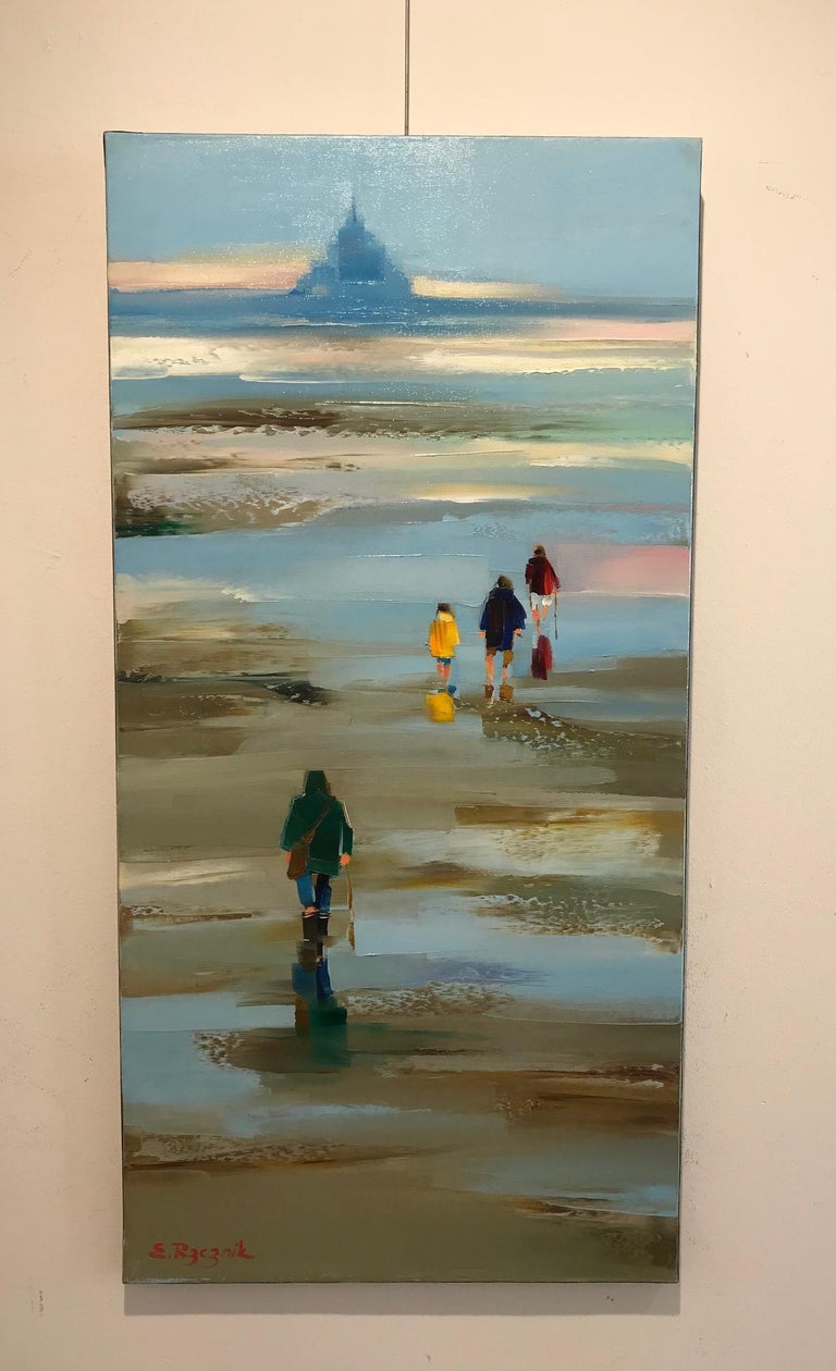Ewa Rzeznik ''Mont SaintMichel' Contemporary Oil Painting Walking