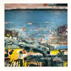 Côte-Nord 20 (Quebec), light blue shoreline, wanderlust oil painting on canvas