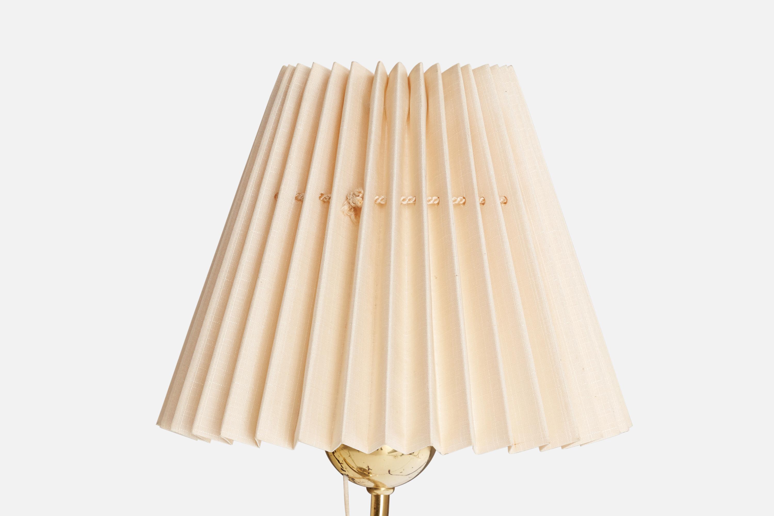Suédois Ewå Värnamo, lampe de table, laiton, papier, Suède, années 1960 en vente