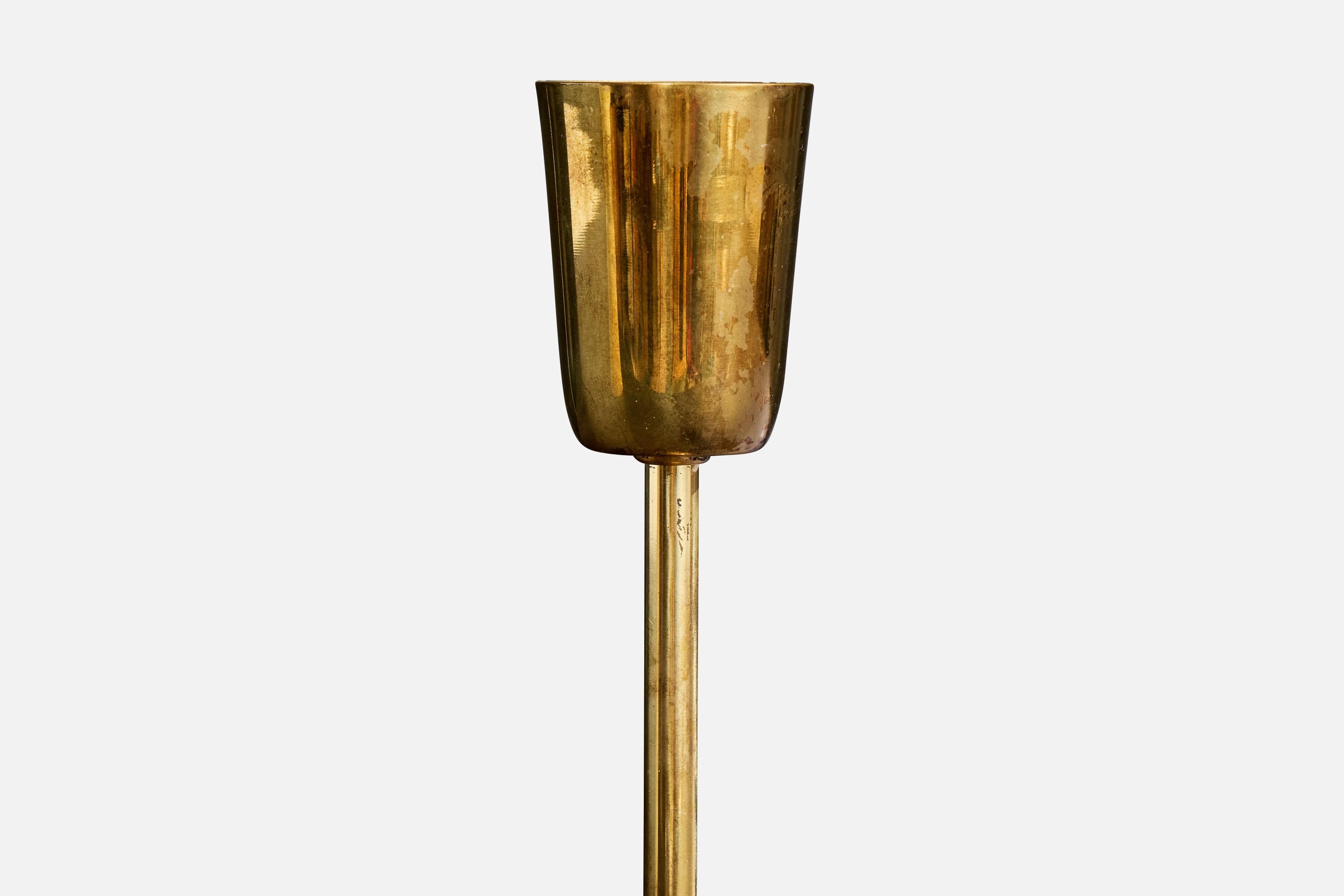 Suédois Ewå Värnamo, lampe de table, laiton, Suède, années 1950 en vente