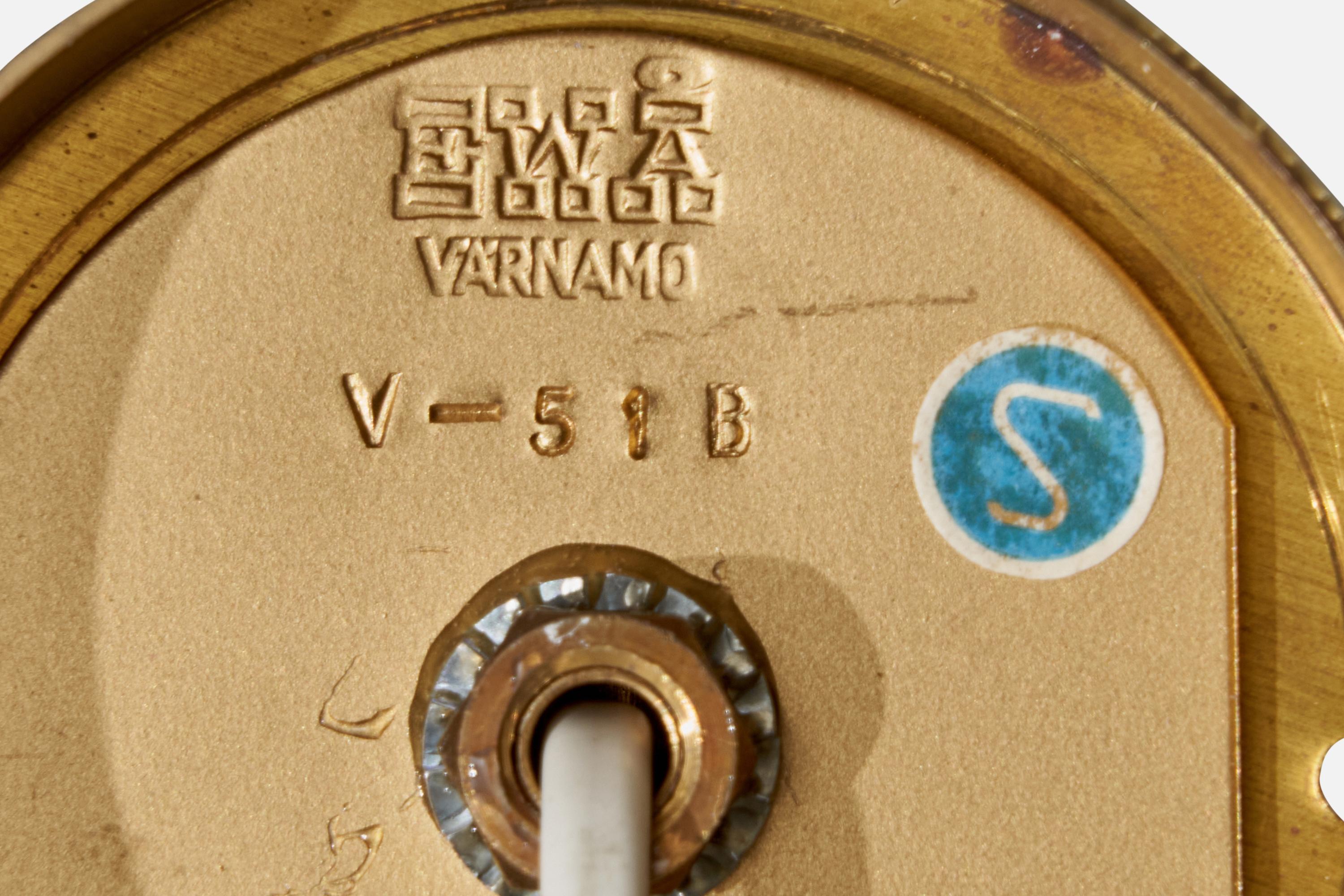 EWÅ Värnamo, Aplique, Latón, Tejido, Años 70 en venta 2