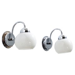 Ewå Värnamo, Wall Lights, métal, verre, Suède, années 1970