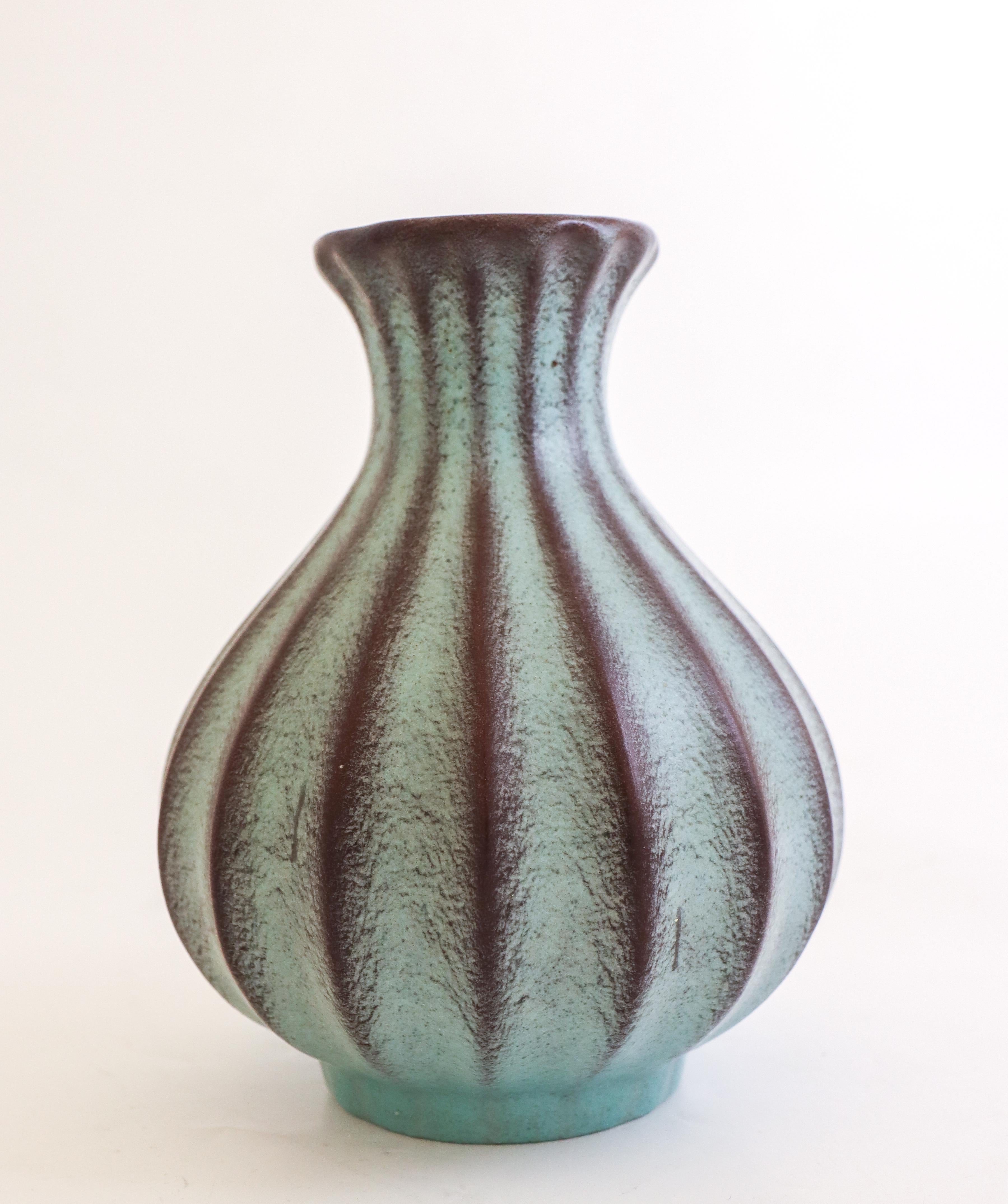 Scandinavo moderno Ewald Dahlskog - Vaso in ceramica - Bo Fajans Svezia anni '30 in vendita