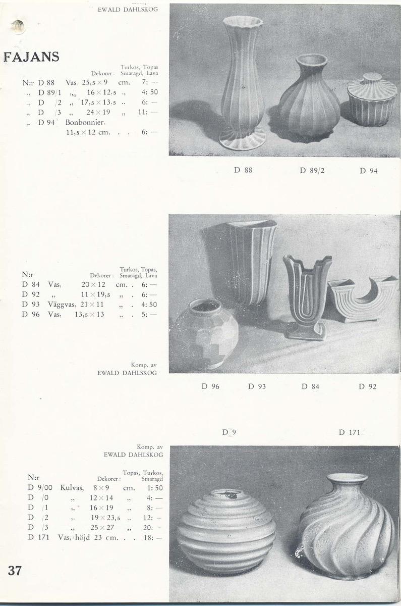 Ewald Dahlskog Double Sided Stoneware Vase Bo Fajans Sweden Smaragd 1938 For Sale 4