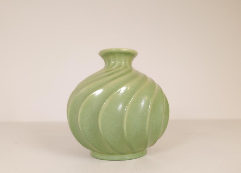 Art Deco Ewald Dahlskog for Bo Fajans, Large Swedish Ceramic Vase