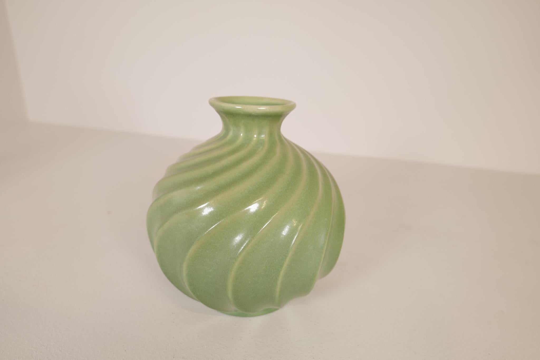 Glazed Ewald Dahlskog for Bo Fajans, Large Swedish Ceramic Vase