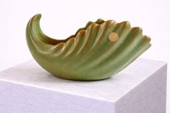 Ewald Dahlskog for Bo Fajans, Signed Sculptural Ceramic Shell Bowl, Sweden 1932
