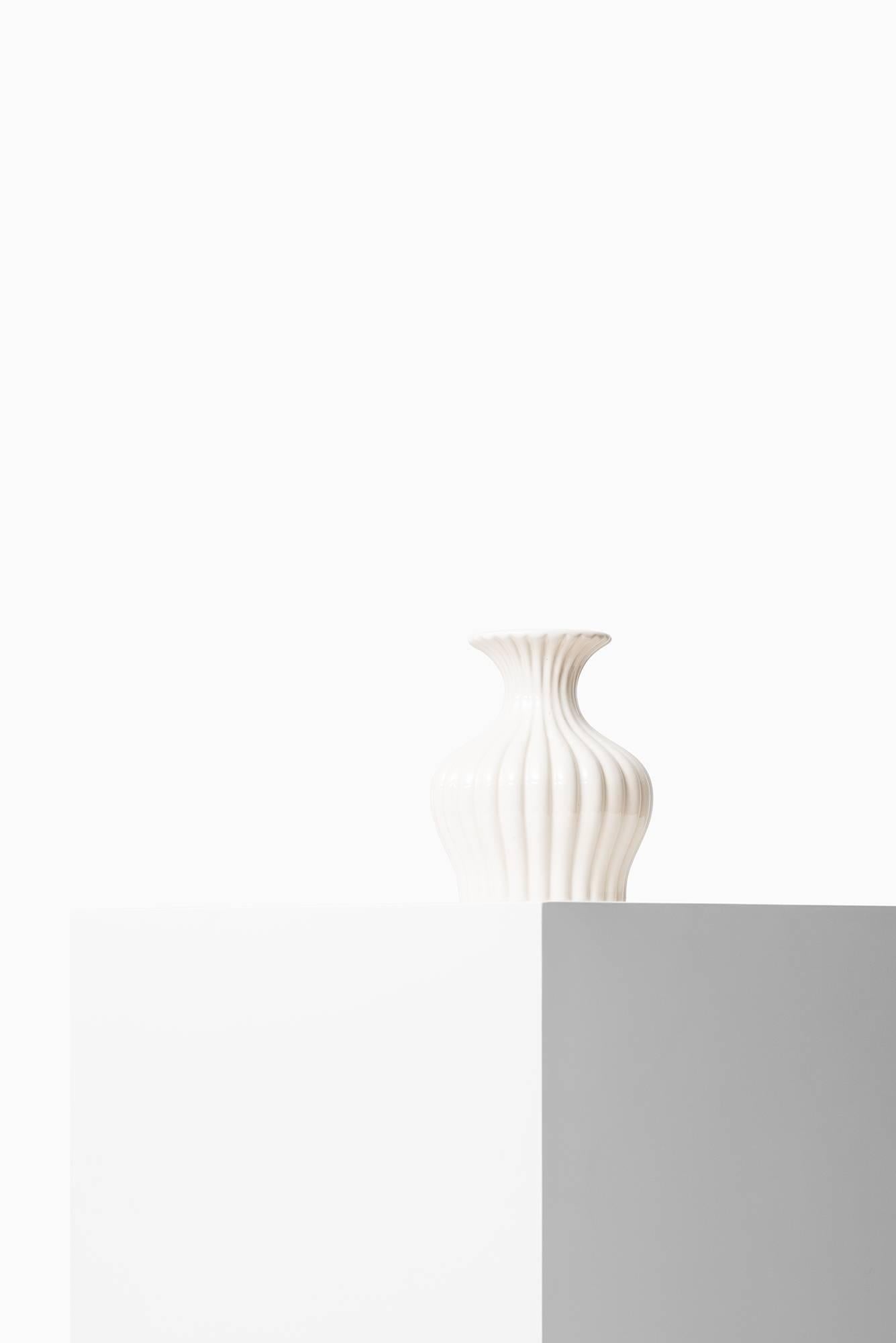 Scandinavian Modern Ewald Dahlskog Glazed Ceramic Vase by Bobergs Fajansfabrik in Sweden