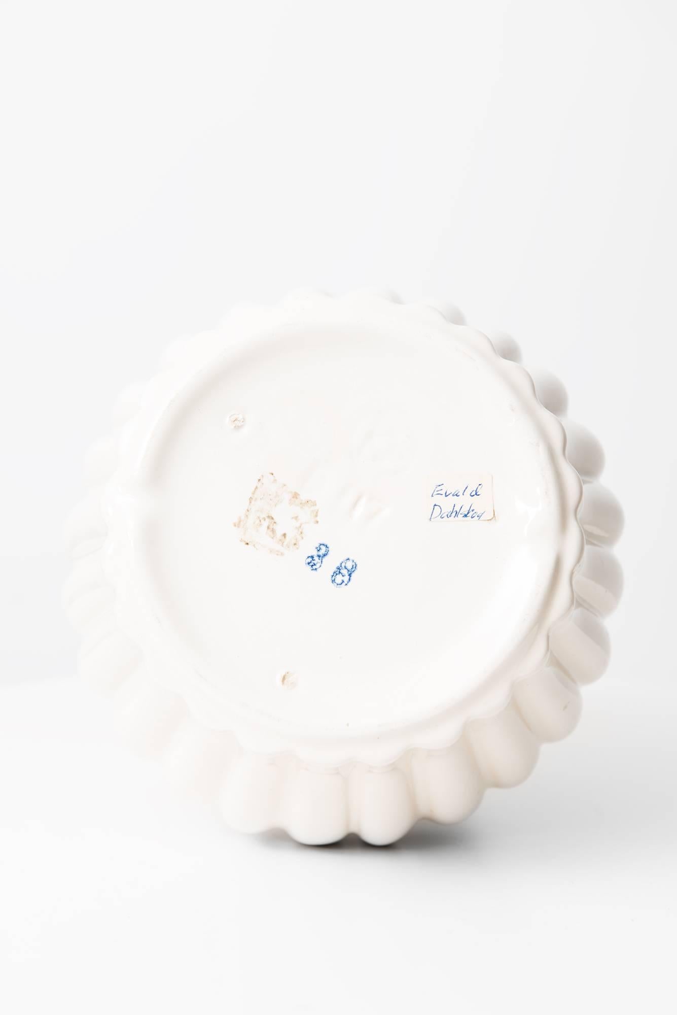 Swedish Ewald Dahlskog Glazed Ceramic Vase by Bobergs Fajansfabrik in Sweden