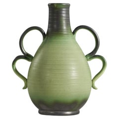 Vase „Grafit“ von Ewald Dahlskog, glasiertes Steingut, Bo Fajans, Schweden, 1930er Jahre