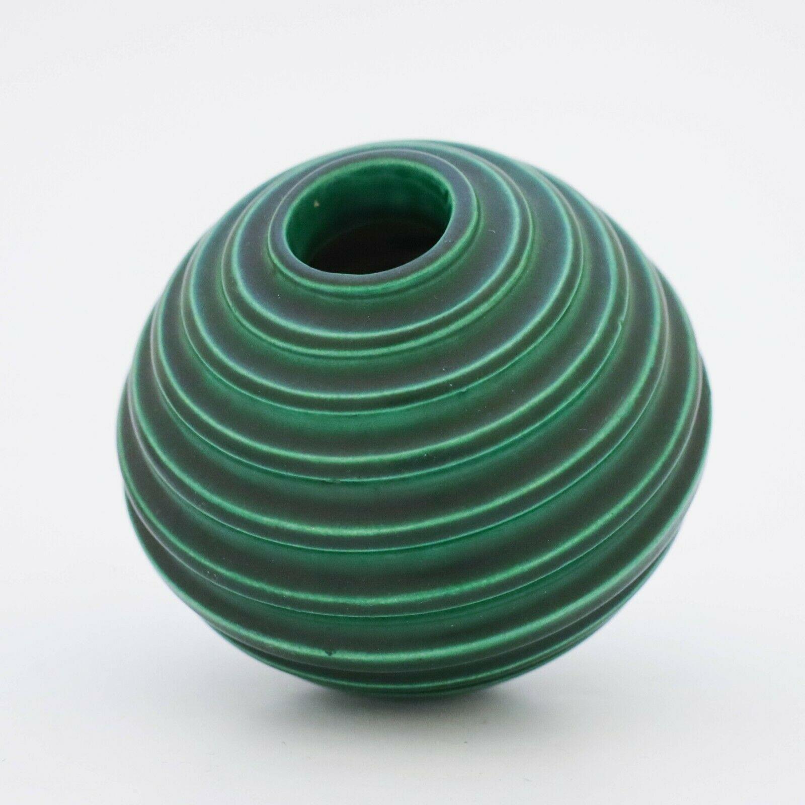 Swedish Green Art Deco Globose Vase, Ewald Dahlskog, , Scandinavian Modern