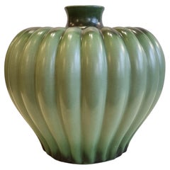 Ewald Dahlskog, large ceramic vase, Bo fajans, Swedish Grace. H 26 cm