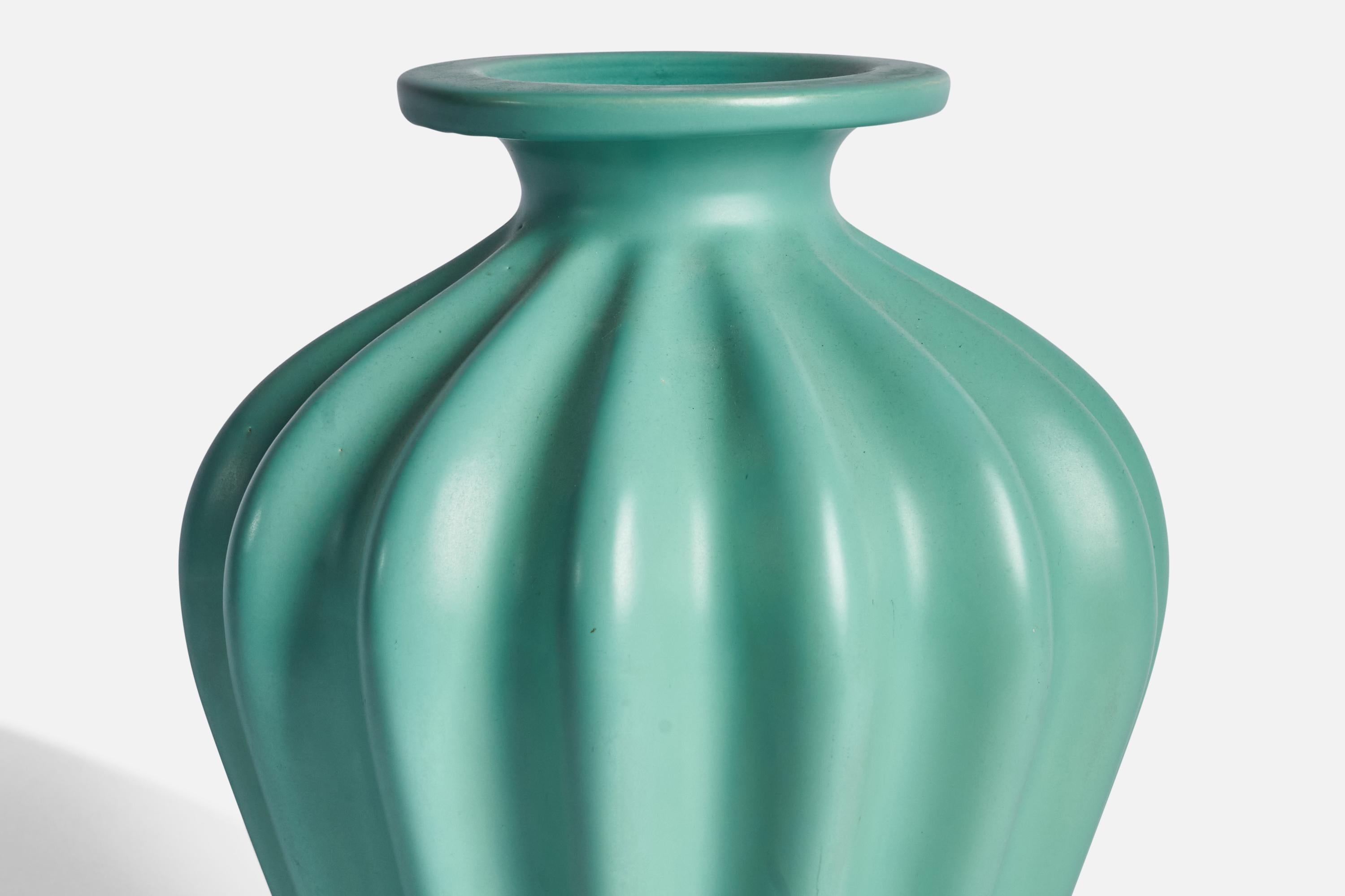 Größere Vase von Ewald Dahlskog, Steingut, Schweden, 1930er Jahre (Schwedisch) im Angebot