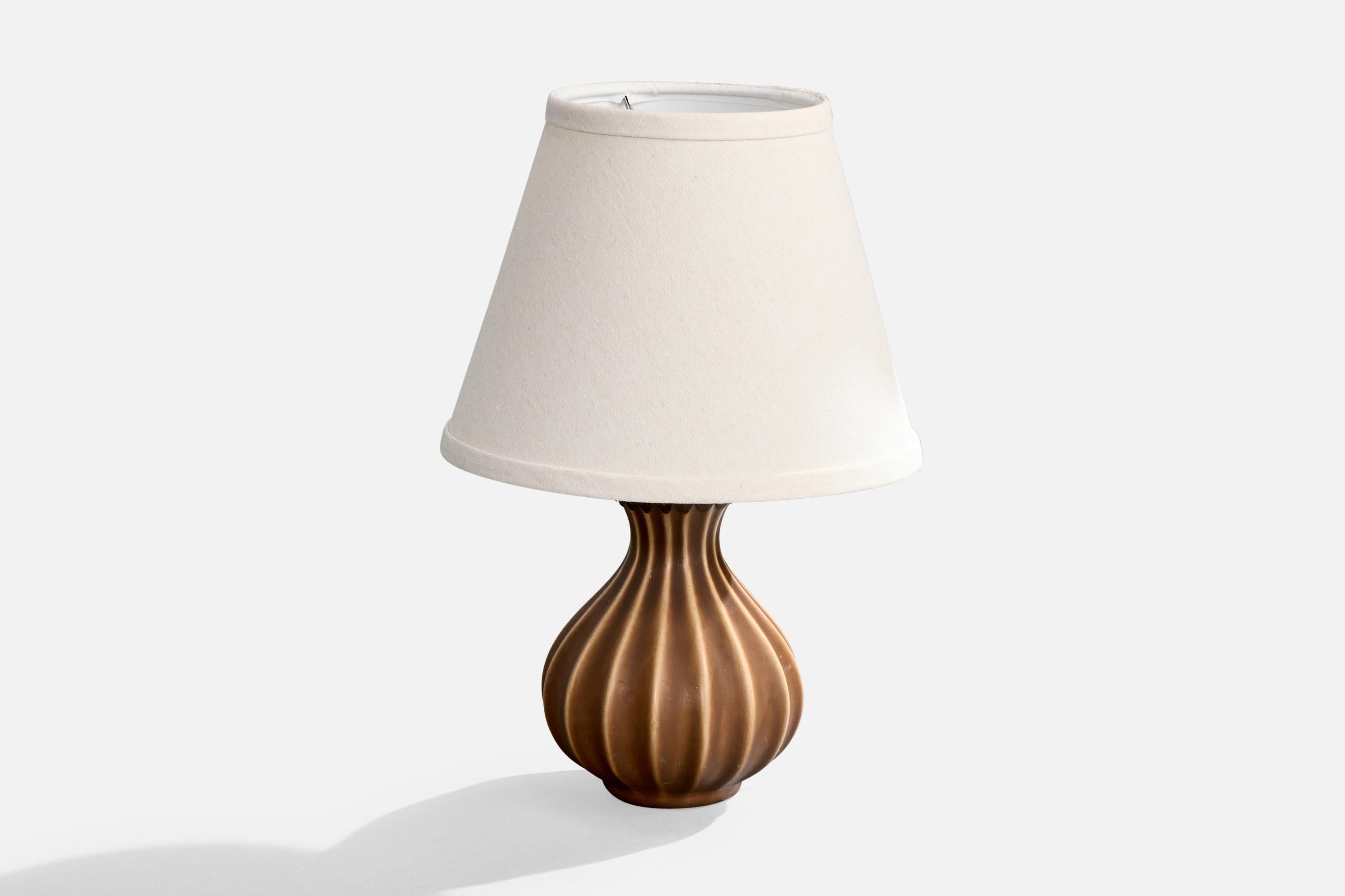 Scandinavian Modern Ewald Dahlskog, Table Lamp, Ceramic, Sweden, 1930s For Sale