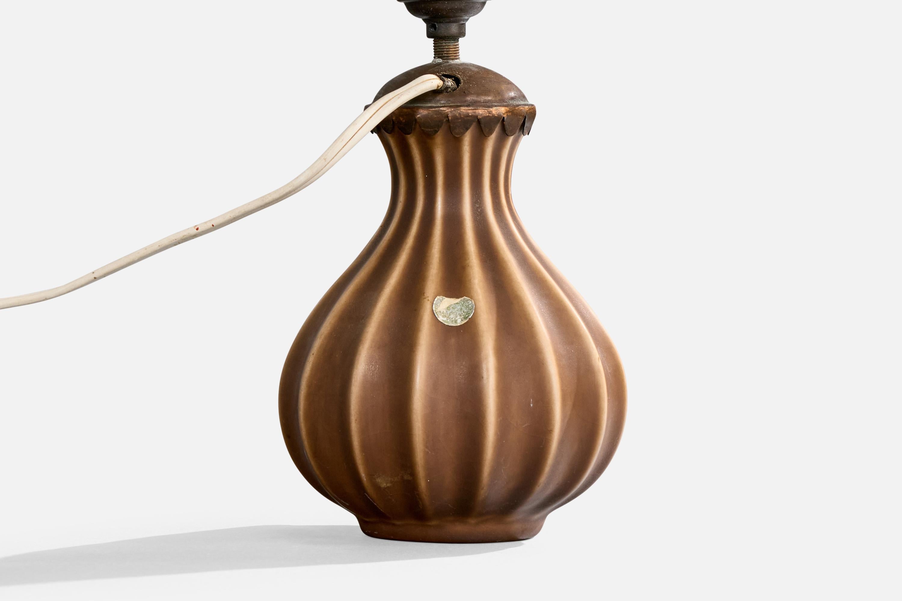 Ewald Dahlskog, Table Lamp, Ceramic, Sweden, 1930s For Sale 1