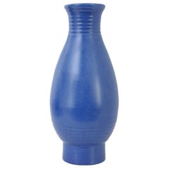 Ewald Dahlskog Tall Blue Scandinavian Modern Vase for Bo Fajans
