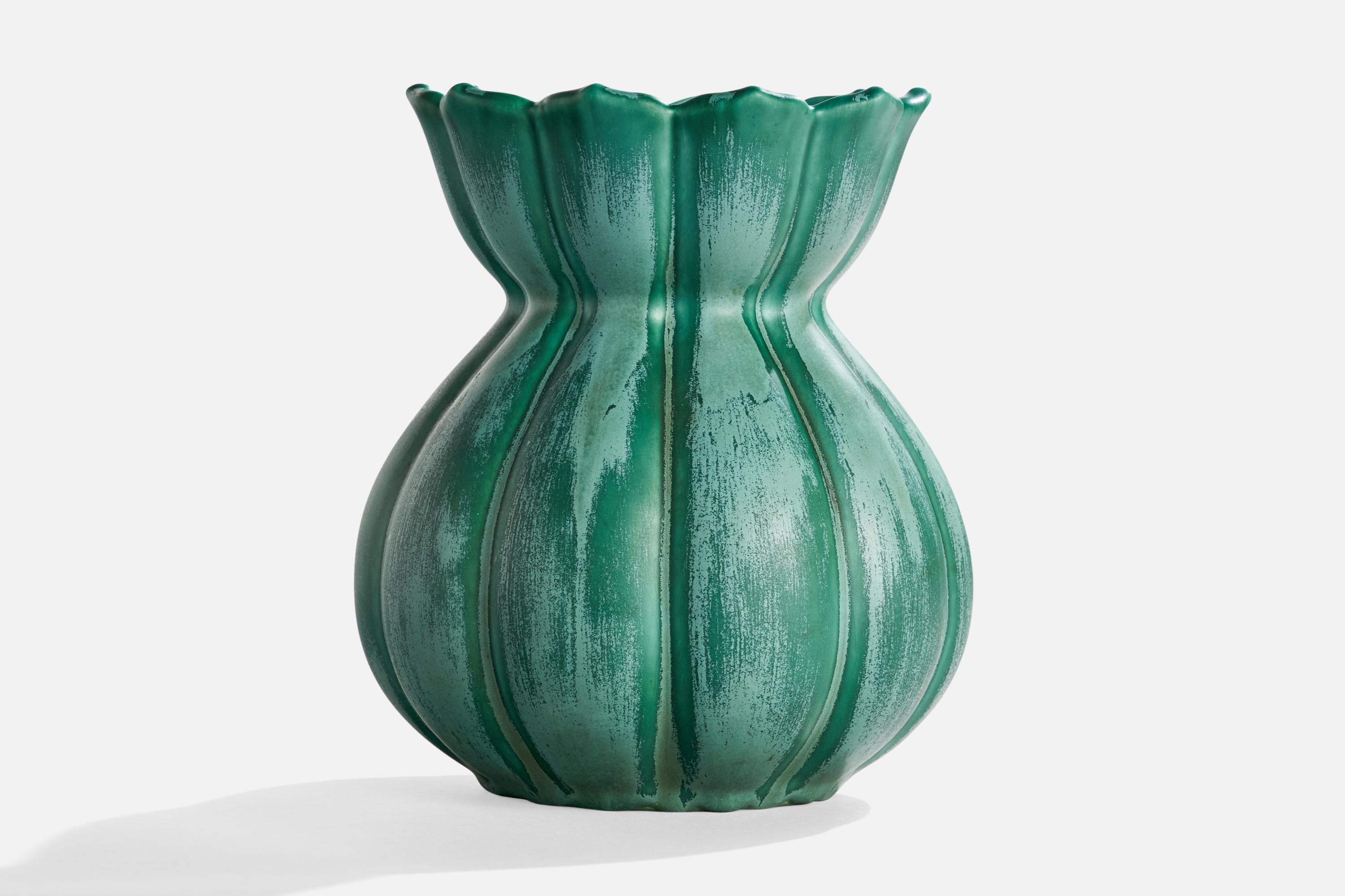 Suédois Ewald Dahlskog, Vase, Céramique, Suède, années 1930 en vente