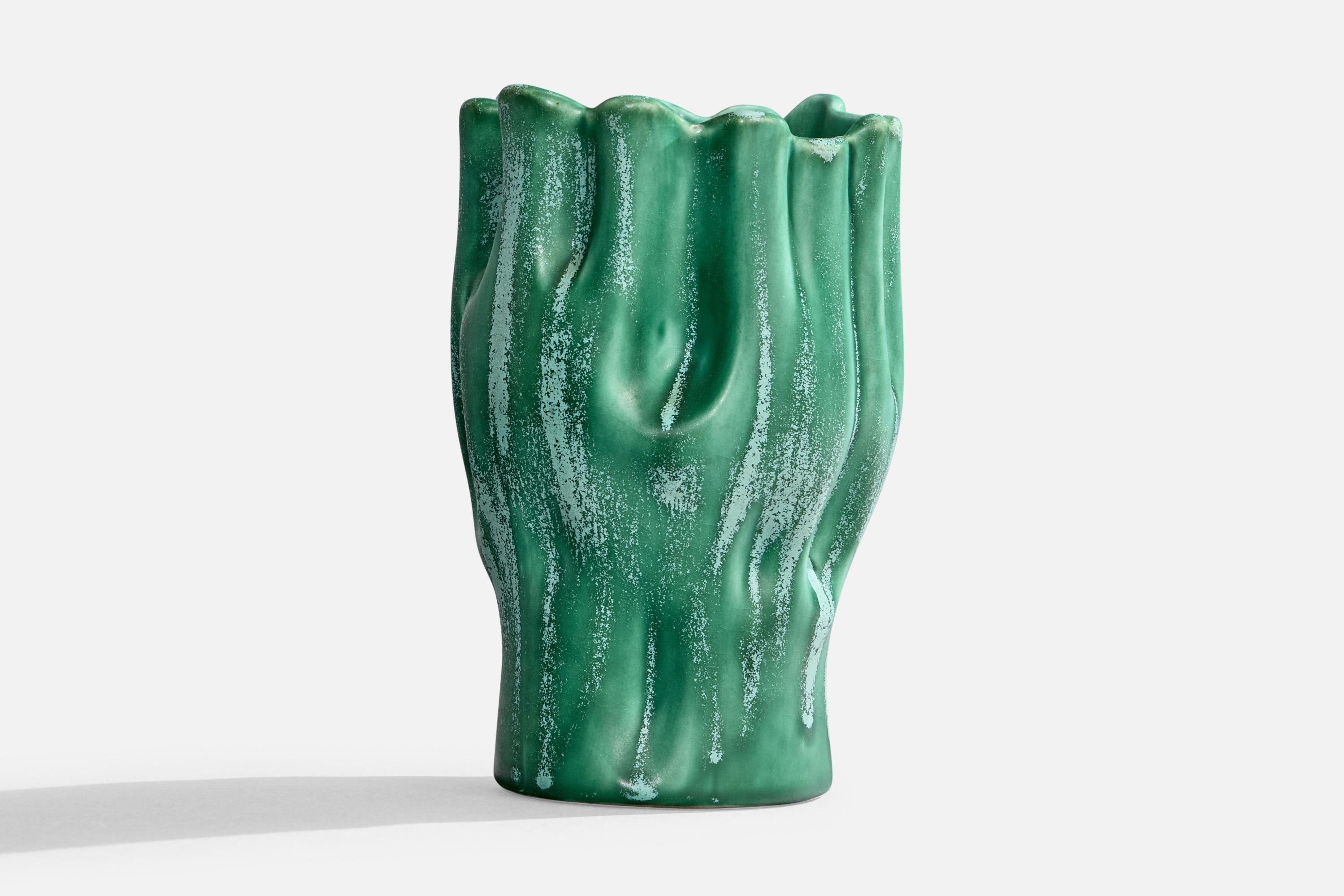 Suédois Ewald Dahlskog, Vase, Céramique, Suède, années 1930 en vente