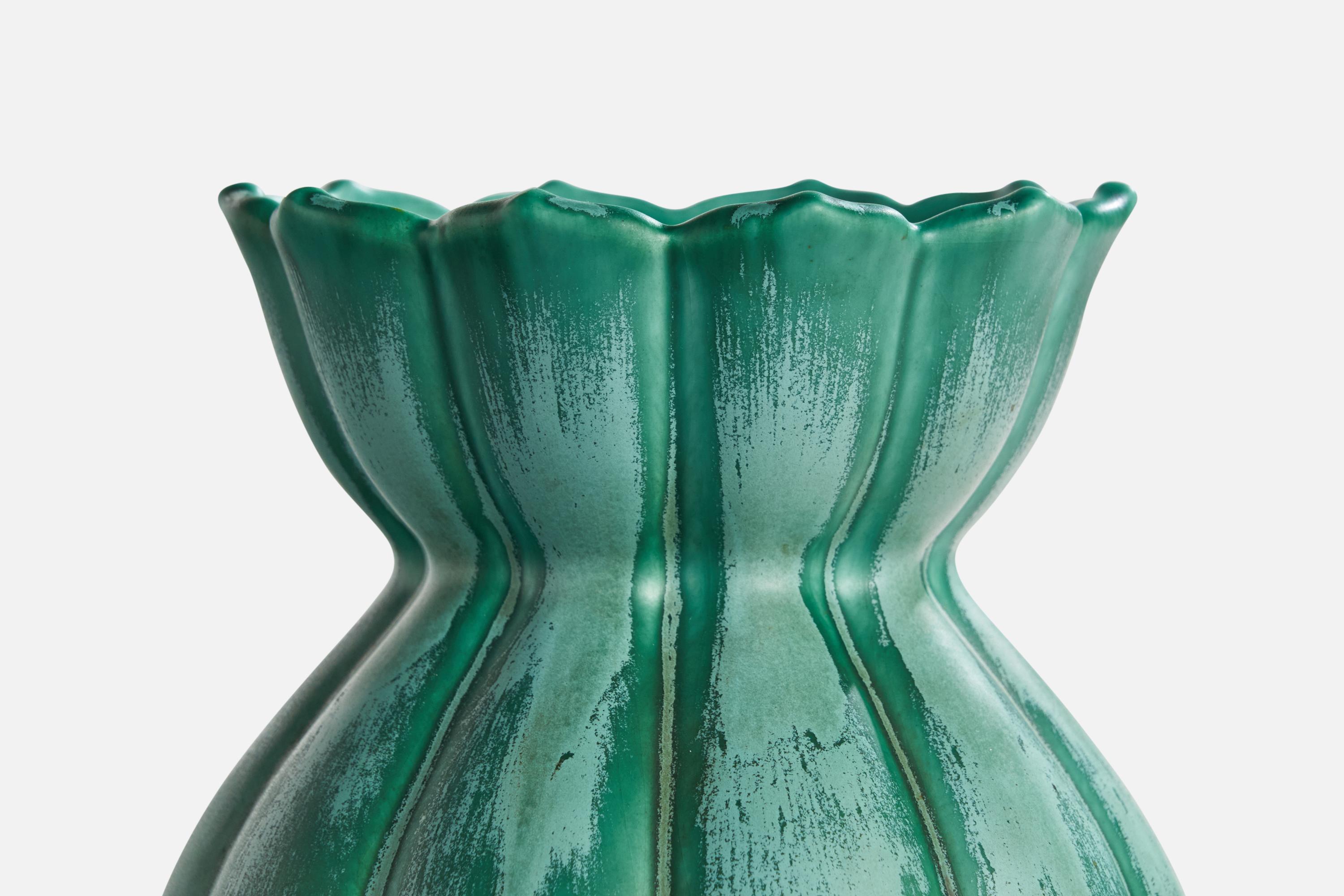 Milieu du XXe siècle Ewald Dahlskog, Vase, Céramique, Suède, années 1930 en vente