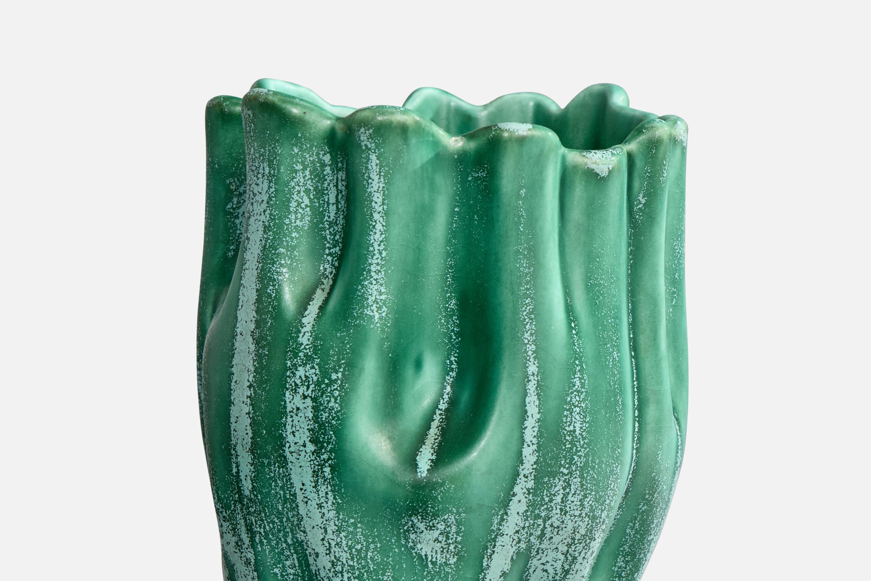 Milieu du XXe siècle Ewald Dahlskog, Vase, Céramique, Suède, années 1930 en vente