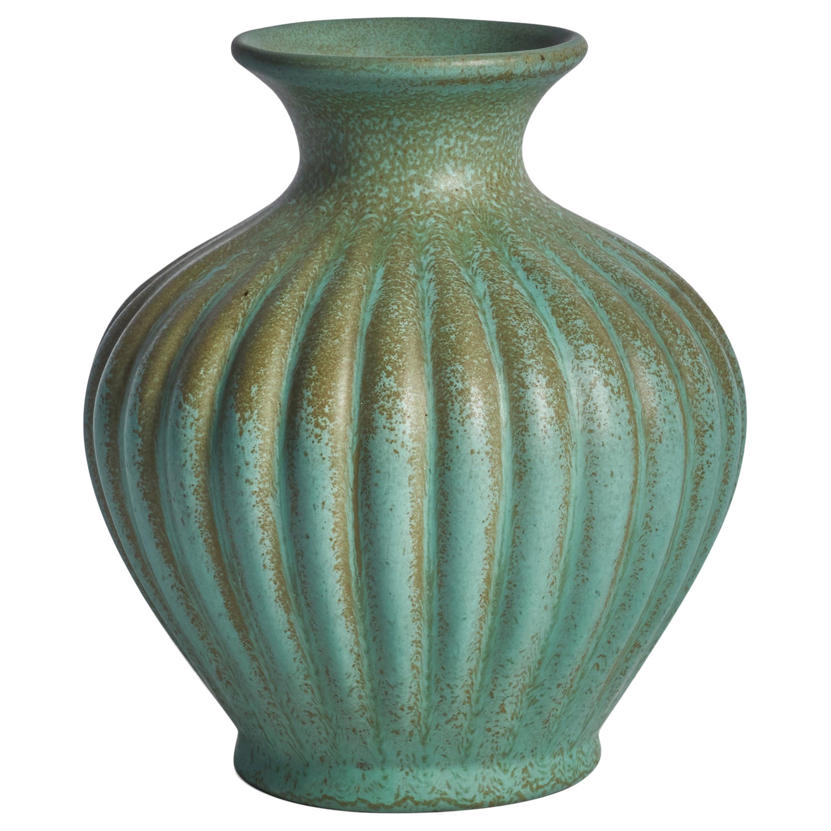 Vase Ewald Dahlskog, faïence, Suède, années 1930