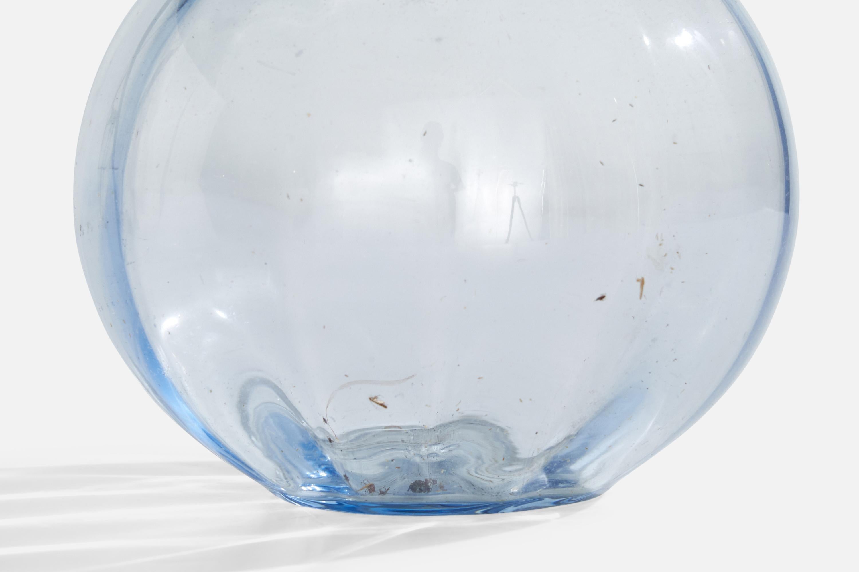 Métal Ewald Hald, lampe de bureau, verre, métal, Suède, années 1930 en vente