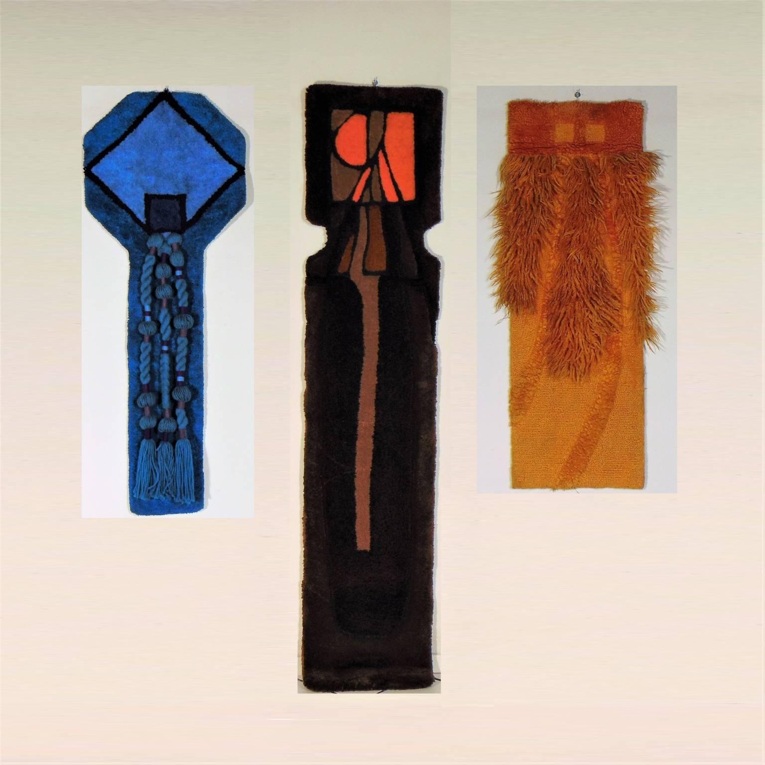 Ewald Kroener Tapestry Wool Handwoven Brown Orange 