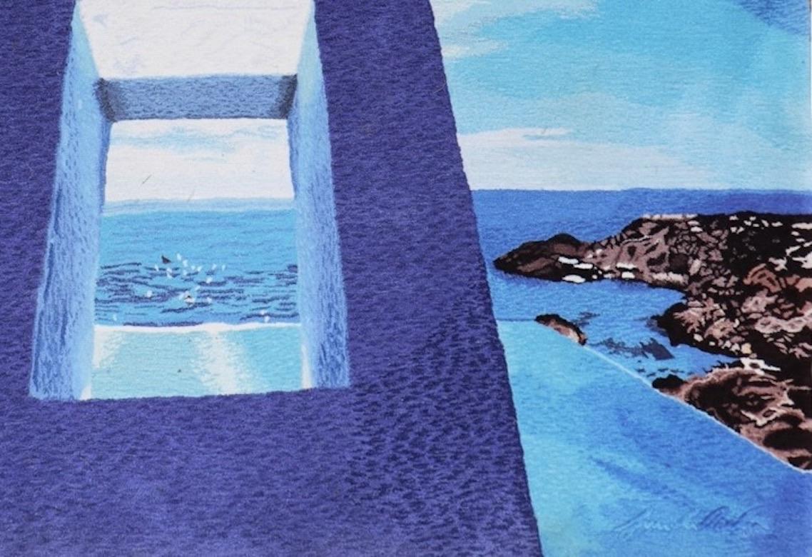 German Ewald Kroner: a René Magritte-Style Doorway of a Seascape For Sale
