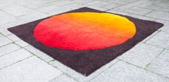 Tapis artistique Ewald Kröner 1970 Sun Motiv